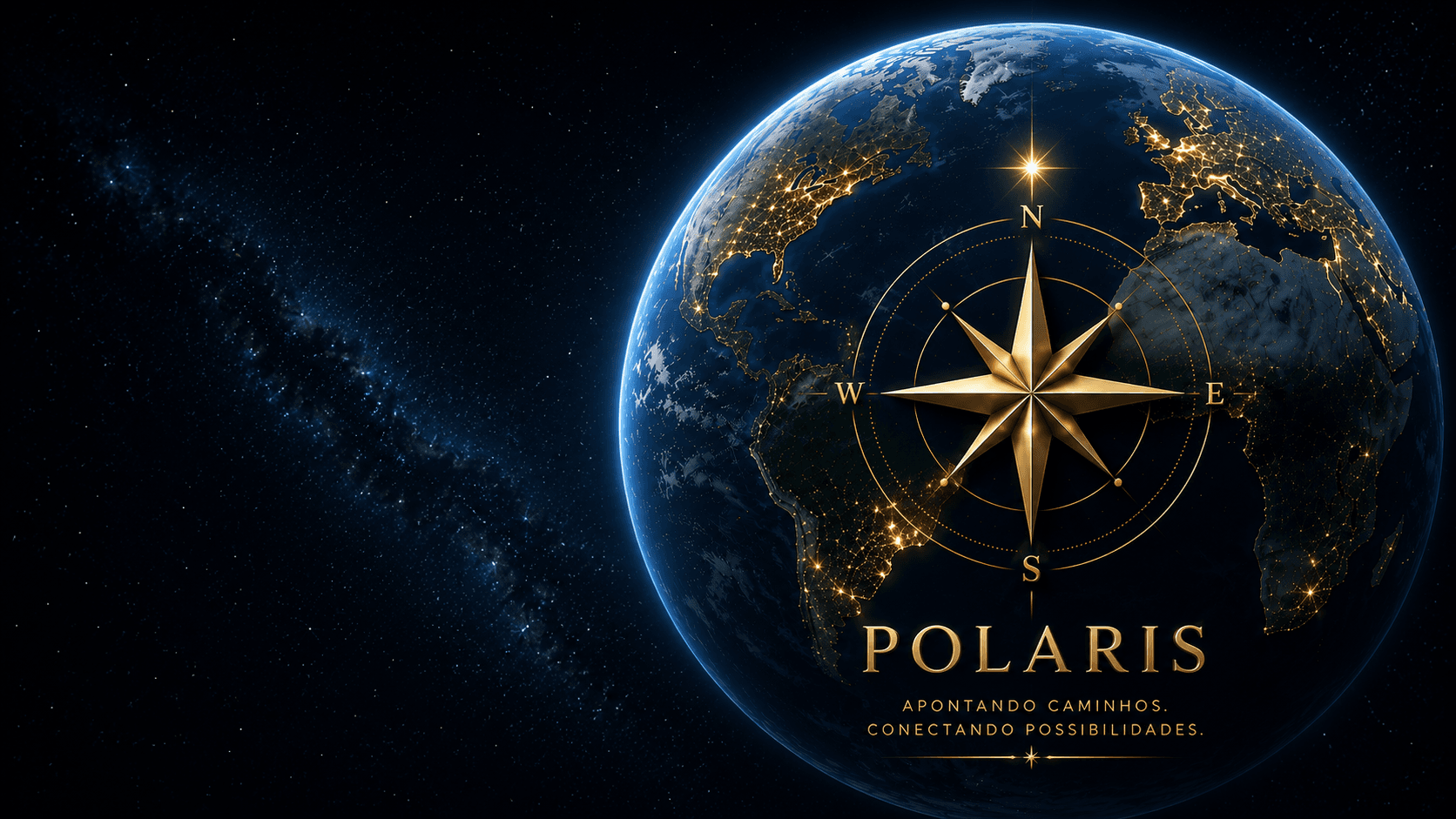 Polaris — globo com rosa dos ventos